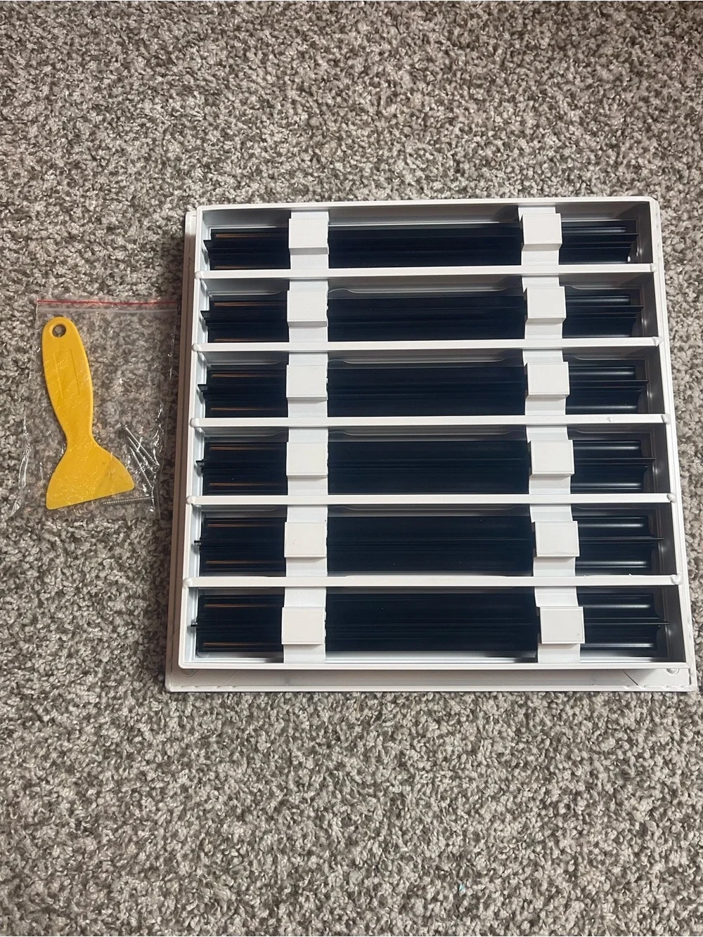 12x12 Modern AC Vent Cover (Duct Opening Cutout), Decorative White Air Vent
